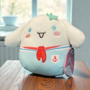 Sanrio Cinnamoroll Sailor Plush 7" Squishmallow Dog Toy Hello Kitty Kawaii NWT